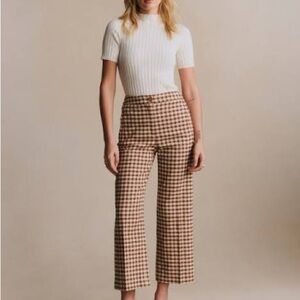 Martin crop in brown gingham